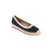 Wide Width Women's The Franny Slip On Flat by Comfortview in Black (Size 8 W)