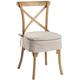 Asbury Oak Cross Back Dining Chair with Cream Seat Pad (Sold in Pairs)