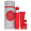 Perry Ellis 360 Red Gift Set -- Gift Set - 3.4 oz EDT Spray + .25 oz Mini EDT Spray + 3 oz Shower Gel in Tube Box for Men