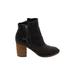 Dolce Vita Ankle Boots: Black Print Shoes - Women's Size 7 1/2 - Almond Toe