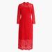 J. Crew Dresses | Nwt - 2 - J.Crew Long-Sleeve Lace Sheath Dress - Red | Color: Red | Size: 2