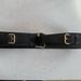 Michael Kors Accessories | Michael Kors Leather Waist Belt Double Buckle Designer Leather Gold Medium | Color: Black/Gold | Size: Os