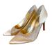 Nine West Shoes | Nine West | Satin & Glitter Heels, 9 | Color: Gold | Size: 9