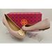 Tory Burch Shoes | Nib Tory Burch Benton Sea Pink Leather Gold Tone Reva Logo Ballet Flats 9 | Color: Gold/Pink | Size: 9