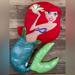 Disney Toys | Little Mermaid Ariel Plush 18” Disney Large 3d Figure Shiny Fish Princess Pillow | Color: Blue/Red | Size: 18 In