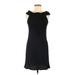 Michael Stars Casual Dress - Sheath Boatneck Short sleeves: Black Print Dresses