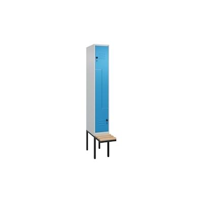 C+P Z-Spind Classic PLUS, schwebender Sitzbank aus Buche 6 Abteile, HxBxT 212x120x82cm, Zylinderschloss, Anthrazit von PROREGAL Image