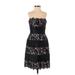 BCBGMAXAZRIA Cocktail Dress - Party Strapless Sleeveless: Black Solid Dresses - Women's Size 4