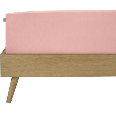 Spannbettlaken SCHIESSER "Jessi aus 100% Baumwolle", rosa, B:100cm L:200cm, Jersey, Obermaterial: 100% Baumwolle, Laken, für Matratzen bis zu 22 cm Höhe, MADE IN GREEN by OEKO-TEX Image