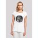 T-Shirt F4NT4STIC "Elton John Vintage Circle" Gr. XS, weiß Damen Shirts Jersey