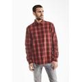 Karohemd STREET ONE MEN Gr. L (52), US-Größen, rot (rusty red) Herren Hemden Langarm