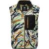 Fleeceweste RAGWEAR "Collsy Vest", Herren, Gr. M (50), braun, Fleece, 100% Polyester, sportlich, gerade hüftbedeckend, hoch geschlossener Ausschnitt, Westen, Gemusterte Herren Fleecejacke mit hohem Kragen