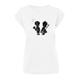 T-Shirt MERCHCODE "Damen Ladies Girl with a stick T-Shirt" Gr. XL, weiß (white) Herren Shirts T-Shirts