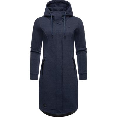 Kurzmantel RAGWEAR "Letti Long", Damen, Gr. M (38), blau (navy), Fleece, Obermaterial: 54% Polyester, 41% Baumwolle, 5% Viskose, sportlich, tailliert knieumspielend, hoch geschlossener Ausschnitt, Langarm Ärmel ohne Ärmelschlitz normaler Saum,... Image