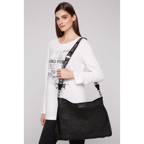 Beuteltasche SOCCX Gr. B/H/T: 42 cm x 32 cm x 13 cm, schwarz Damen Taschen Handtaschen