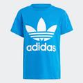 T-Shirt ADIDAS ORIGINALS "TREFOIL TEE" Gr. 122, blau (blubir) Kinder Shirts T-Shirts