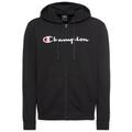 Sweatjacke CHAMPION "Icons Hooded Full Zip Sweatshirt La" Gr. M (48), schwarz Herren Sweatjacken