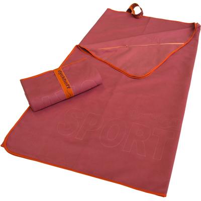 Sporthandtuch DYCKHOFF "Mikrofaser Sporttuch", rot (marsala), B:80cm L:180cm, Microfaser, Obermaterial: 90% Polyester, 10% Polyamid, Handtücher (Packung), auch als 2er Set erhätlich Image