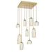 Hammerton Studio Vessel 9 - Light LED Cluster Pendant Glass in White/Yellow/Brown | 16.7 H x 28.3 W x 28.3 D in | Wayfair CHB0091-09-GB-A-C01-L3