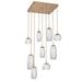 Hammerton Studio Vessel 9 - Light LED Cluster Pendant Glass in White/Brown | 16.7 H x 28.3 W x 28.3 D in | Wayfair CHB0091-09-NB-C-C01-L1