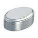 Winston Porter Oval Lift Top Jewelry Box Metal/Fabric in Gray | 1.5 H x 4.5 W x 3 D in | Wayfair 29B201403CF44F2181A26CF133A57AD0