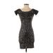 Dress the Population Cocktail Dress - Mini: Black Stars Dresses - Women's Size Small