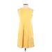 Old Navy Casual Dress - Mini Crew Neck Sleeveless: Yellow Print Dresses - Women's Size Small