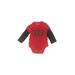 Carter's Long Sleeve Onesie: Red Bottoms - Size 6 Month