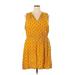 Old Navy Casual Dress - Mini V Neck Sleeveless: Yellow Dresses - Women's Size 2X-Large