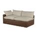 Summer Classics Montecito 75.25" Wide Outdoor Wicker Right Hand Facing Loveseat w/ Cushions Wicker/Rattan/Olefin Fabric Included in Brown | Wayfair