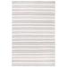 White 91 x 63 x 0.5 in Area Rug - Union Rustic Danylle Striped Handmade Power Loom Recycled P.E.T. Area Rug in Beige Recycled P.E.T, | Wayfair
