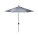 Arlmont & Co. Anushka 108" Market Umbrella Metal in Blue/White/Navy | 101 H x 108 W x 108 D in | Wayfair 6BB6DEF9CEDD43EE9368A96E4166B643