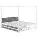 Latitude Run® Metal Canopy Platform Bed Metal in White | 66.5 H x 62.2 W x 80.3 D in | Wayfair A9F8F69AFE564360985386D0021F335B