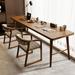 Corrigan Studio® Macur 3 Piece Solid Wood Rectangle Desk & Chair Set Office Set w/ Chair Wood in Brown/Gray | 29.53 H x 94.49 W x 23.62 D in | Wayfair