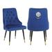 Rosdorf Park Ketrick Tufted Upholstered Back Side Chair Upholstered in Blue | 36.61 H x 22.44 W x 17.71 D in | Wayfair