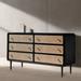 Bayou Breeze Bejo 53.54" Solid Wood Sideboard Wood in Black | 31.5 H x 53.54 W x 19.69 D in | Wayfair 365328D11C8E400D816F6CFFFC3B795C