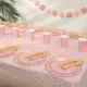 Nappe jetable léopard rose bord d'estampage à chaud assiette à dîner de fête tasse en papier