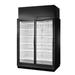 True TRM2M-BLK-WHT-1BLKRR-YN-4 66 1/2" 2 Section Supermarket Display Refrigerator, (2) Right Hinge Doors, Black, 208-240v | True Refrigeration