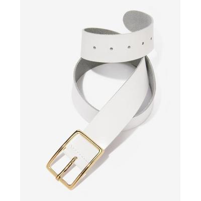 Boston Proper - White - Modern Classic Leather Belt - Medium