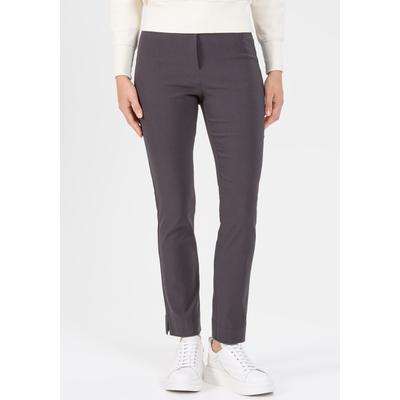 Schlupfhose STEHMANN "Ina", Damen, Gr. 38, N-Gr, grau (graphit), Web, Obermaterial: 76% Viskose, 21% Polyamid, 3% Elasthan, unifarben, Basic, Basic schmal knöchellang, Hosen, innen wärmend angeraut Image
