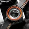 Sanda Luxus Armbanduhr für Männer Quarz wasserdichte Uhren Getriebe gehäuse Leder armband Uhr