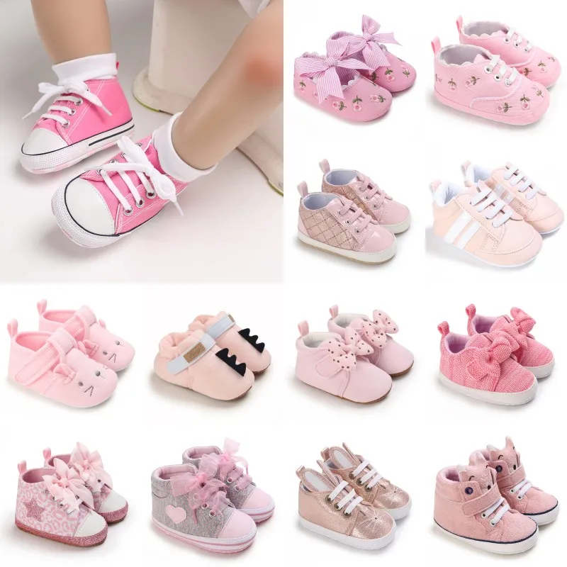 Vier Jahreszeiten vielseitige lässige rosa Sportschuhe für Kleinkinder Sportschuhe weiche Sohle bequeme Wanderschuhe