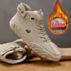 Herrenschuhe High Top Sport Freizeitschuhe Baumwollschuhe Stiefel Große Turnschuhe Winter Warme