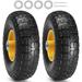 VEVOR Solid PU Run-Flat Tire Wheel, 10",Flat Free Tubeless Tires and Wheels for Hand Truck, Utility Cart,etc