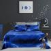 4Pcs Galaxy Sheet Set Bedding Set Soft Bed Sheets Blue