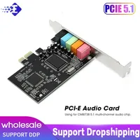 Pci-e 5 1 Soundkarte Computer PCIE 5 1 Kanal 3D Audio 6 Kanäle 3D-Spiele Musik Digital Soundkarte