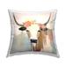 Stupell Modern Flowers Cow Decorative Printed Throw Pillow Design by Irena Orlov
