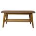 2-tier Bamboo Shoe Rack Bench Entryway Storage Bench