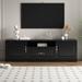 Modern TV Stand for 60+ Inch TV, with 1 Shelf, 1 Drawer and 2 Cabinets, TV Console Cabinet Furniture for Living Room