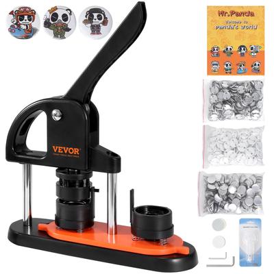 VEVOR Button Pin Maker with Ergonomic Arc Handle Punch Press Kit, with Panda Magic Book For Children DIY Gifts and Christmas